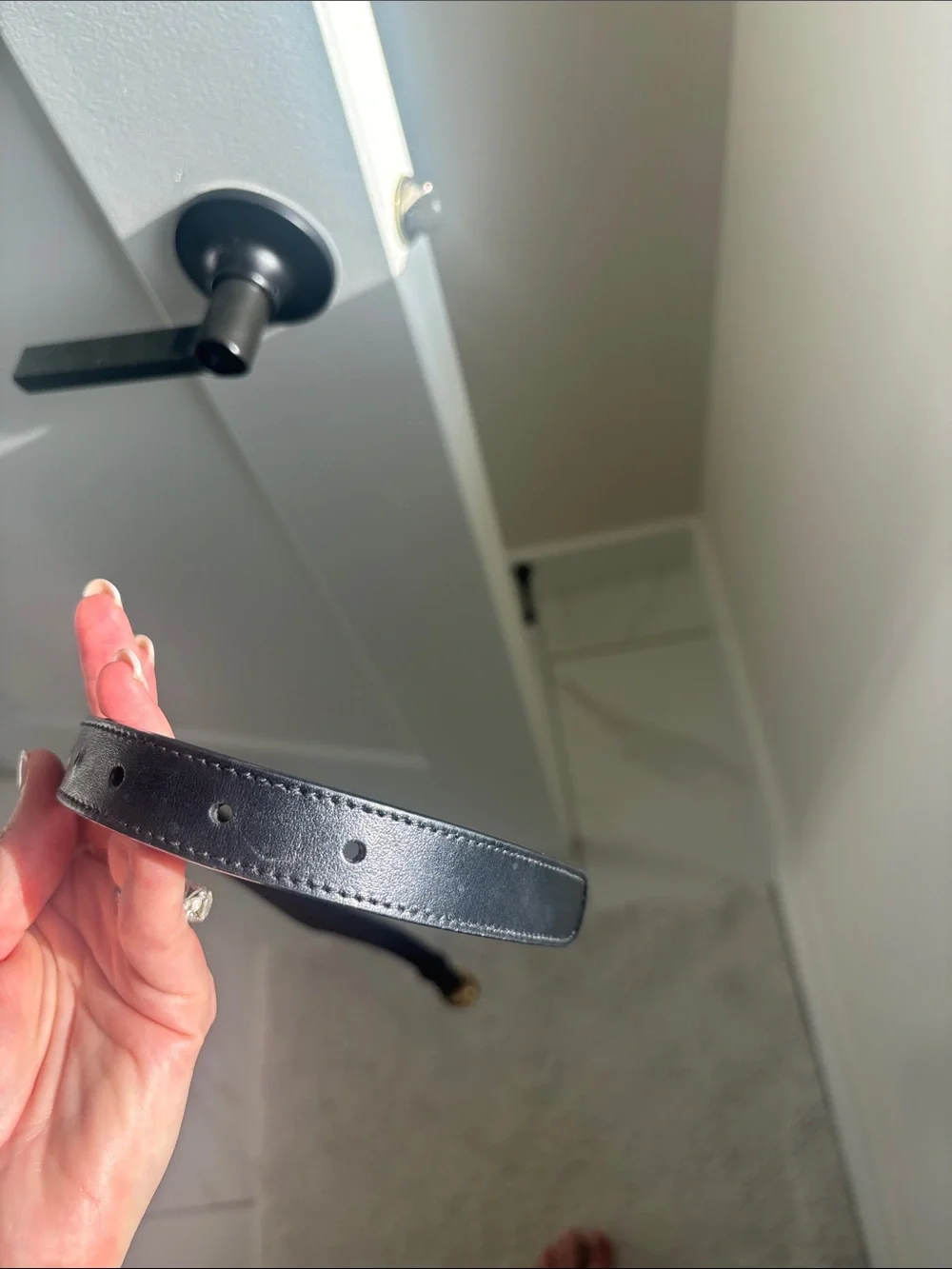 Gucci Black Leather Belt with Gold Double G Buckle